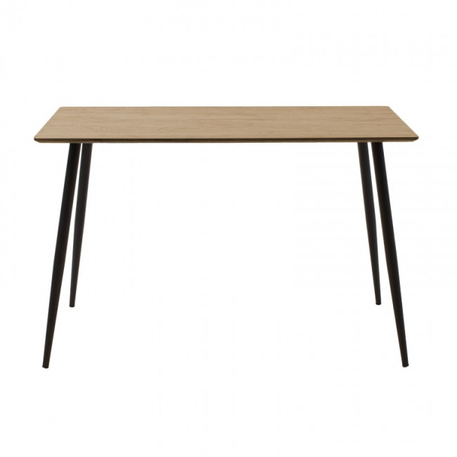 Τραπεζαρία Cuba-Julita pakoworld σετ 5τεμ MDF sonoma-μαύρο-φυσικό 120x70x76εκ