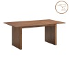 Τραπεζαρία Eleganza-Siena pakoworld σετ 7τεμ mdf σε καρυδί-εκρού απόχρωση 180x99x75.8εκ