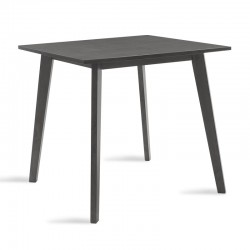 Τραπέζι Benson pakoworld MDF σε rustic grey απόχρωση 80x80x75εκ