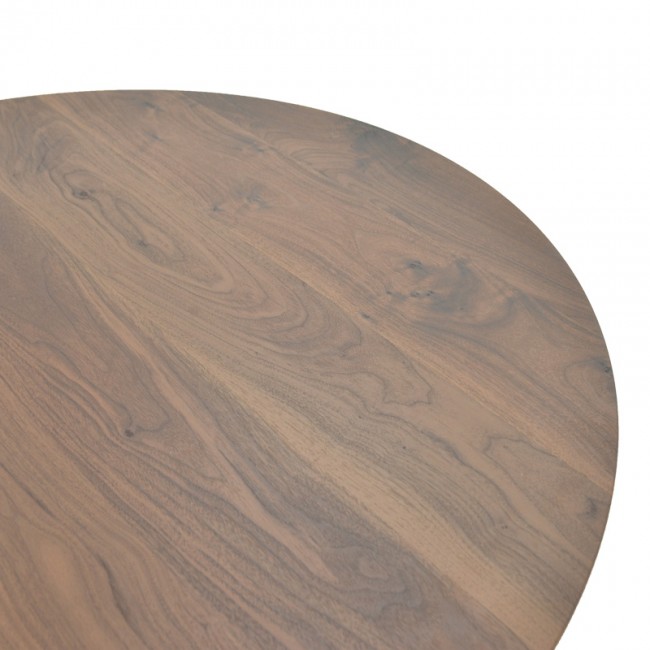 Τραπέζι Bibble pakoworld mdf σε καρυδί απόχρωση Φ120x76εκ