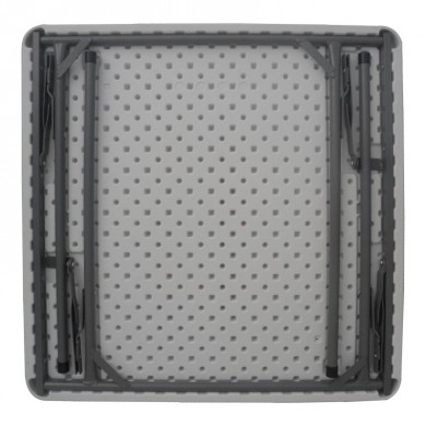 Τραπέζι catering Comfort pakoworld πτυσσόμενο σε λευκή απόχρωση 80x80x74εκ