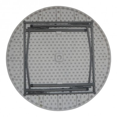 Τραπέζι catering Comfort pakoworld πτυσσόμενο στρόγγυλο σε λευκή απόχρωση Φ120x74εκ