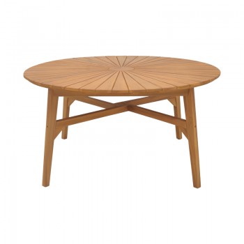 Τραπέζι Colen pakoworld teak ξύλο σε φυσική απόχρωση Φ150x75εκ