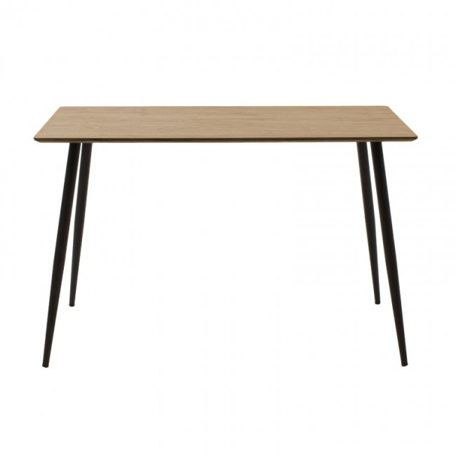 Τραπέζι Cuba pakoworld MDF sonoma-μαύρο 120x70x76εκ