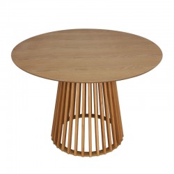 Τραπέζι Domonic pakoworld φυσικό Φ120x75εκ Τραπέζι Domonic pakoworld φυσικό Φ120x75εκ