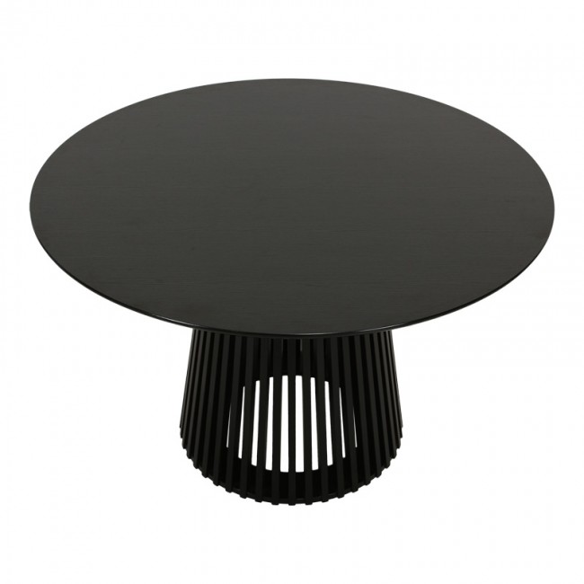 Τραπέζι Domonic pakoworld mdf σε μαύρη απόχρωση Φ120x75εκ