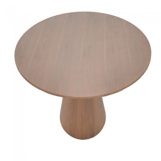 Tραπέζι Donda pakoworld mdf καρυδί Φ100x76εκ