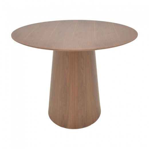 Tραπέζι Donda pakoworld mdf καρυδί Φ100x76εκ