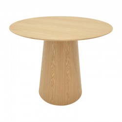 Tραπέζι Donda pakoworld mdf sonoma Φ100x76εκ