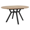 Tραπέζι Frances pakoworld επεκτεινόμενο MDF sonoma-μαύρο 100-140x100x75εκ
