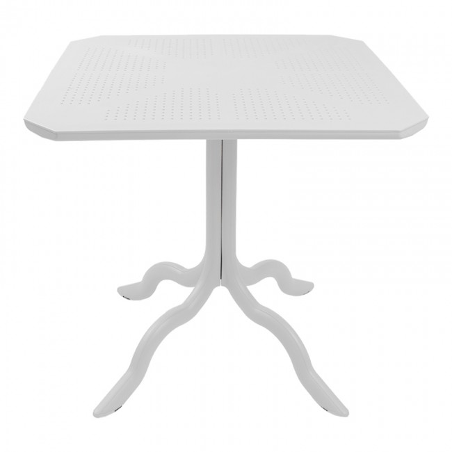 Τραπέζι Icon  pakoworld PP σε λευκή απόχρωση 80x80x74.5εκ