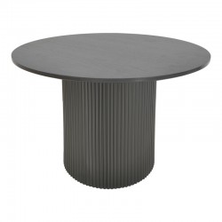 Τραπέζι Karulo pakoworld mdf σε μαύρη απόχρωση Φ120x76εκ