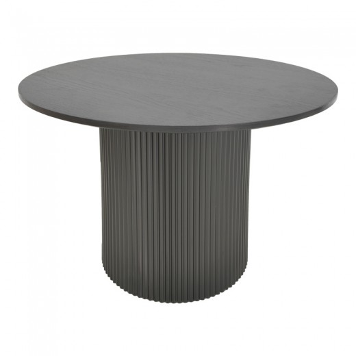 Τραπέζι Karulo pakoworld mdf σε μαύρη απόχρωση Φ120x76εκ