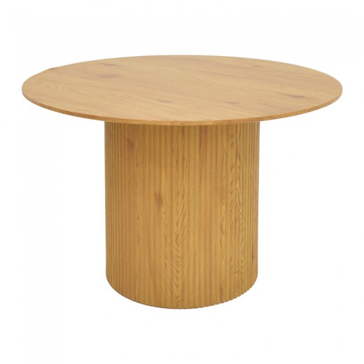 Τραπέζι Karulo pakoworld mdf σε sonoma απόχρωση Φ120x76εκ