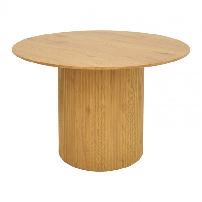 Τραπέζι Karulo pakoworld mdf σε sonoma απόχρωση Φ120x76εκ