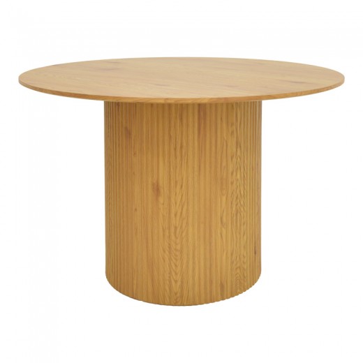Τραπέζι Karulo pakoworld mdf σε sonoma απόχρωση Φ120x76εκ