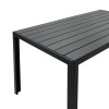 Τραπέζι Nares pakoworld αλουμίνιο μαύρο-plywood ανθρακί 140x80x72.5εκ