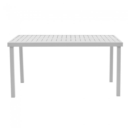Τραπέζι Kliton  pakoworld αλουμινίου λευκό 150x80x74εκ