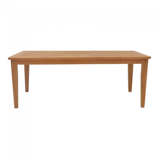 Τραπέζι Mady pakoworld teak ξύλο σε φυσική απόχρωση 200x100x75εκ