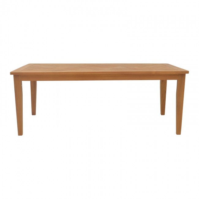 Τραπέζι Mady pakoworld teak ξύλο σε φυσική απόχρωση 200x100x75εκ