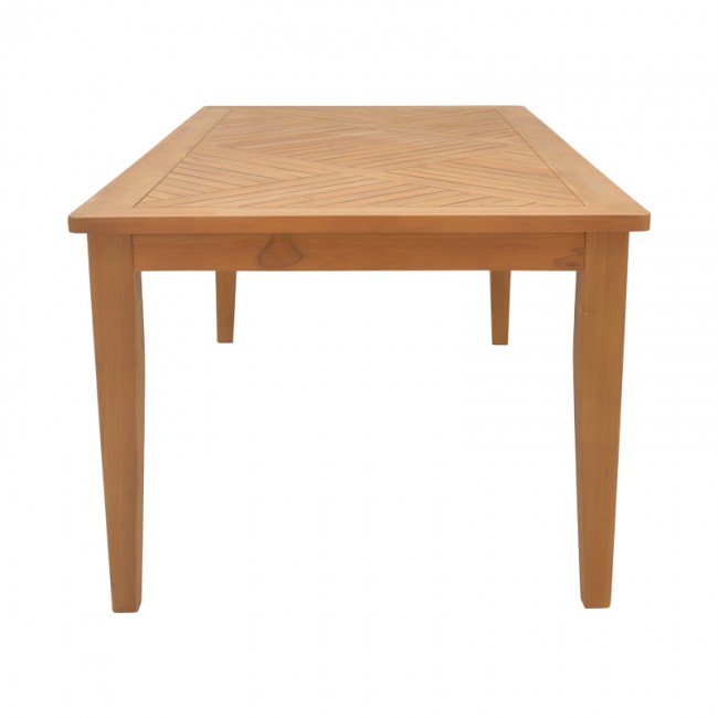 Τραπέζι Mady pakoworld teak ξύλο σε φυσική απόχρωση 200x100x75εκ