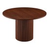 Τραπέζι Mesa pakoworld MDF σε καρυδί απόχρωση Φ120x75εκ