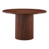 Τραπέζι Mesa pakoworld MDF σε καρυδί απόχρωση Φ120x75εκ