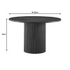 Τραπέζι Mesa pakoworld MDF σε καρυδί απόχρωση Φ120x75εκ