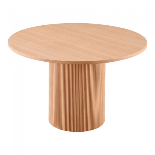 Τραπέζι Mesa pakoworld MDF σε Oak απόχρωση Φ120x75εκ