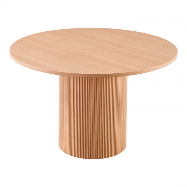 Τραπέζι Mesa pakoworld MDF σε Oak απόχρωση Φ120x75εκ