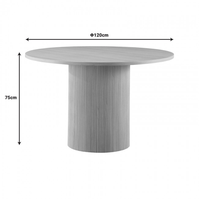 Τραπέζι Mesa pakoworld MDF σε Oak απόχρωση Φ120x75εκ