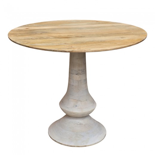 Τραπέζι Holy Inart mango ξύλο σε φυσικό χρώμα Φ97x80εκ