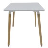 Τραπέζι Natali pakoworld MDF λευκό-πόδια φυσικό 120x80x76εκ