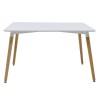 Τραπέζι Natali pakoworld MDF λευκό-πόδια φυσικό 120x80x76εκ