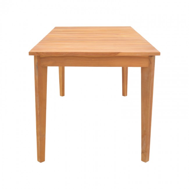 Τραπέζι Ory pakoworld teak ξύλο σε φυσική απόχρωση 160x80x75εκ
