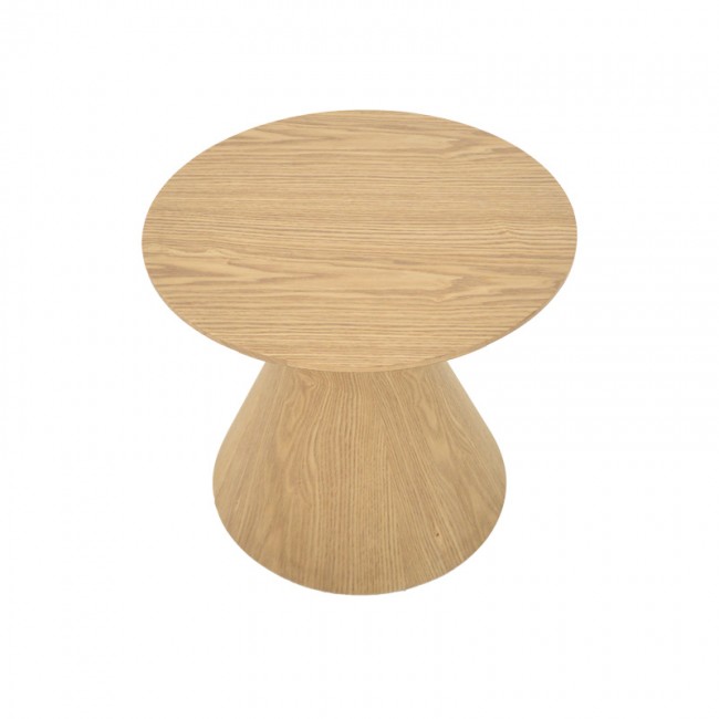 Τραπέζι σαλονιού Donda pakoworld mdf σε sonoma απόχρωση Φ80x45εκ