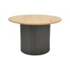 Τραπέζι σαλονιού Dovel pakoworld mdf σε sonoma-μαυρη απόχρωση Φ70x40εκ