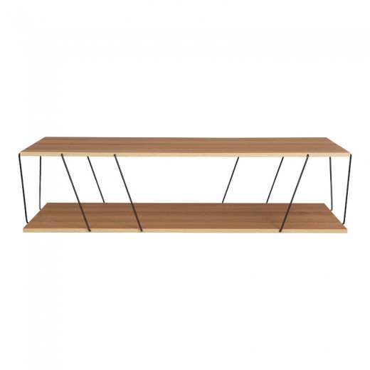 Τραπέζι σαλονιού Tars pakoworld sonoma-μαύρο 120x50x30εκ