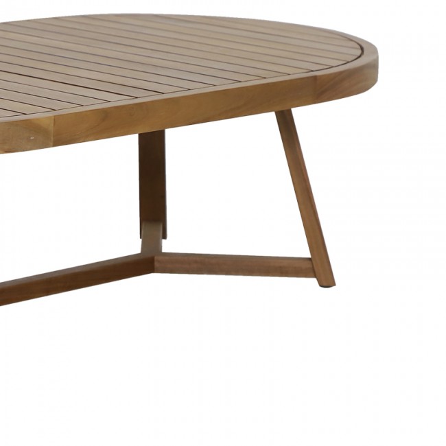Τραπέζι Stellan pakoworld μασίφ ξύλο ευκαλύπτου 220x130x75εκ