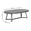 Τραπέζι Stellan pakoworld μασίφ ξύλο ευκαλύπτου 220x130x75εκ