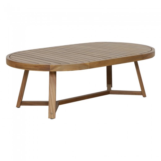 Τραπέζι Stellan pakoworld μασίφ ξύλο ευκαλύπτου 220x130x75εκ