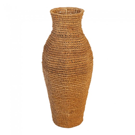 Βάζο Wamer Inart γιούτα σε φυσική απόχρωση 35x35z85εκ