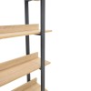 Βιβλιοθήκη Almond pakoworld σε oak-μαύρη απόχρωση 120x29x185εκ