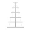 Βιβλιοθήκη mini Tars pakoworld λευκό 130x22x146εκ