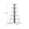 Βιβλιοθήκη mini Tars pakoworld sonoma-μαύρο 130x22x146εκ