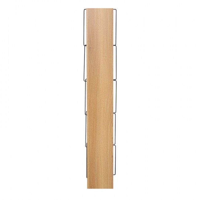 Βιβλιοθήκη mini Tars pakoworld  sonoma-μαύρο 50x22x150εκ