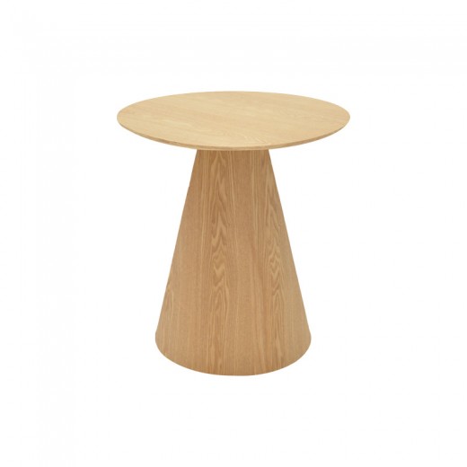 Βοηθητικό τραπέζι Donda pakoworld mdf sonoma Φ45x50εκ