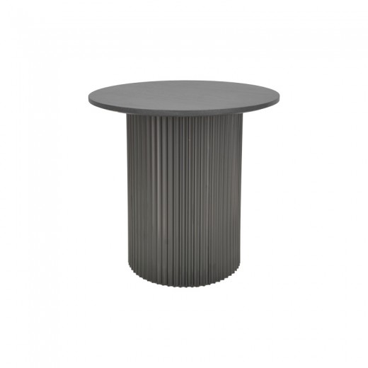 Βοηθητικό τραπέζι Dovel pakoworld mdf σε μαύρη απόχρωση Φ50x45εκ