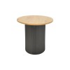 Βοηθητικό τραπέζι Dovel pakoworld mdf σε sonoma -μαύρη απόχρωση Φ50x45εκ