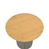 Βοηθητικό τραπέζι Dovel pakoworld mdf σε sonoma -μαύρη απόχρωση Φ50x45εκ